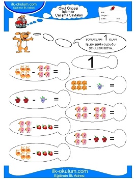 Çocuklar İçin toplam işlemi yaprak testleri 